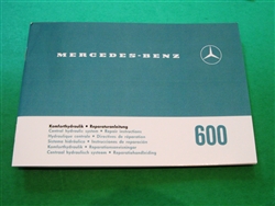 Mercedes 600 - 100Ch. Hydraulic System Repair Booklet