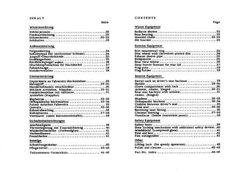 Mercedes Benz Special Equipment (Option) Manual - Oct. 1960