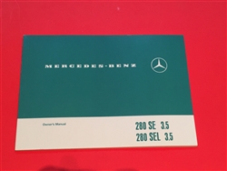Mercedes Benz  280SE 3.5   280SEL 3.5 - 108 Chassis Owners Manual
,6510 9040 02 / 108 584 5396,6510904002 / 1085845396
