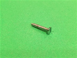 Chrome Plated Flat Head Slotted Sheet Metal Screw -  DIN 7972 - 3.9 x 25