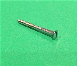 Chrome Plated Oval Head Slotted Wood Screw -  DIN 95 - M3x30