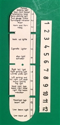 Fuse Box Label/Legend for Mercedes 190SL -121Ch.