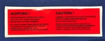 Luggage Compartment warning Decal for Mercedes 600
