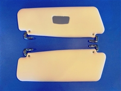Cream Color Sunvisor set with Chrome Brackets  - fits 111 Chassis Cabriolet Models