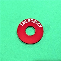 "EMERGENCY" Sign for Hazard Switch - fits 100, 108, 109, 111, 113Ch. + others