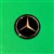 Black Mercedes Emblem / Star for Steering Wheel Hub Pad - Fits 230SL 250SL 280SL GRADE B