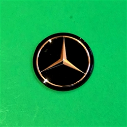 Black Mercedes Emblem / Star for Steering Wheel Hub Pad - Fits 230SL 250SL 280SL GRADE B