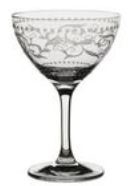 Vintage Dots Martini / Cocktail Glass (8 oz)
