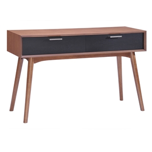 Liberty City Console Table Walnut & Black