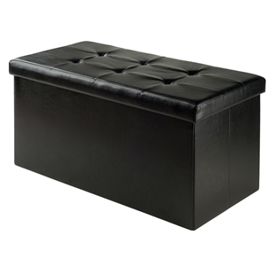 Double Ashford Ottoman w/ Storage Faux Leather