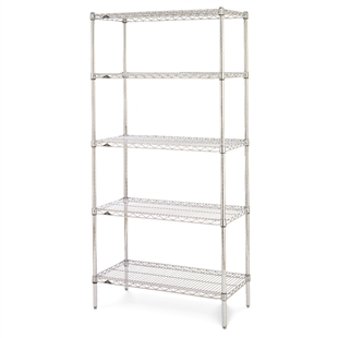 21"d x 74"h Stainless Steel 5-Shelf Units
