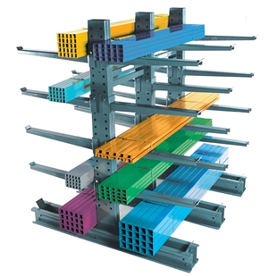 10'h Heavy Duty Cantilever Rack with 24" Arms