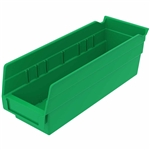 Green 4"h Nesting Shelf Bins - Akro-Mils