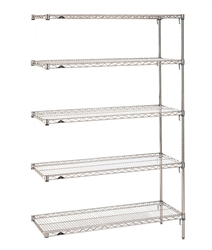 18"d Metro Wire 5-Shelf Add-On Units