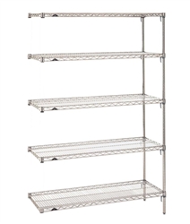 24"d Metro Wire 5-Shelf Add-On Units