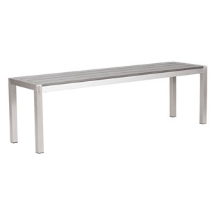 Metropolitan Double Bench Brushed Aluminum