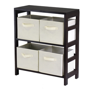 Capri 2-Section M Storage Shelf w/ Baskets