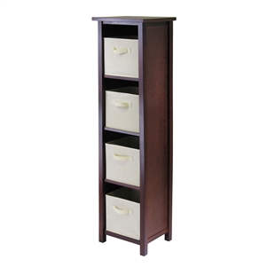 Verona 4-Section N Storage Shelf w/ 4 Baskets