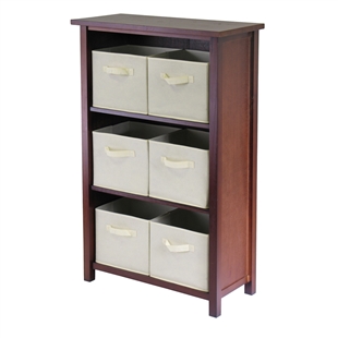 Verona 3-Section M Storage Shelf w/ 6 Baskets