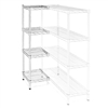 10"d x 10"w Chrome Wire Shelving Add-Ons w/ 4 Shelves