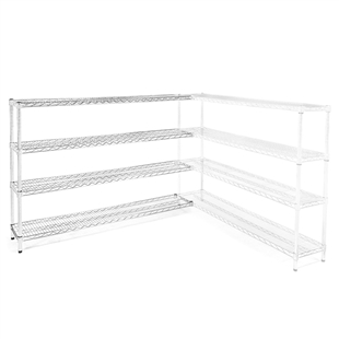 12"d x 54"w Wire Shelving Add Ons with 4 Shelves