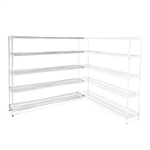 12"d x 60"w Chrome Wire Shelving Add-Ons w/ 5 Shelves