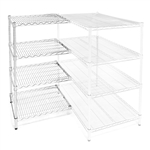 Wire Shelving Add On Kit with 4 Shelves - 24"d x 30"h
