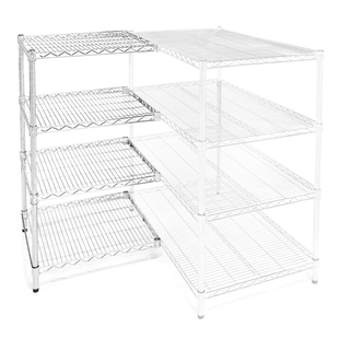 Wire Shelving Add On Kit with 4 Shelves - 24"d x 36"h