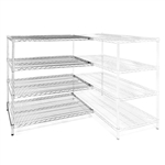 Wire Shelving Add On Kit with 4 Shelves - 24"d x 48"h