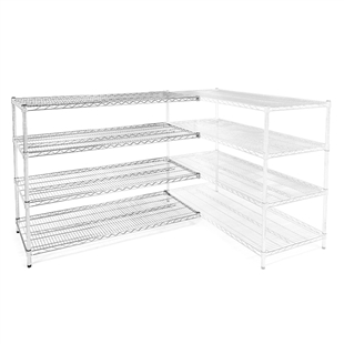 Wire Shelving Add On Kit with 4 Shelves - 30"d x 72"h