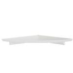 12 in. Radius decorative corner shelf in white