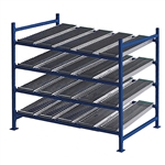 48"d x 72"w x 84"h Gravity Flow Rack w/ SpanTrack Roller Lanes