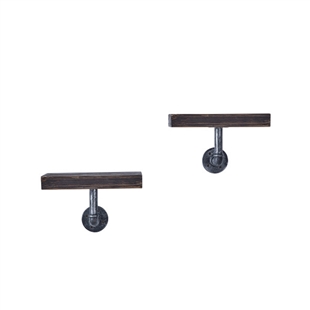 2-Piece Floating Pipe Wall Shelf - 12"