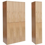All-Wood Club Lockers - Double Tier