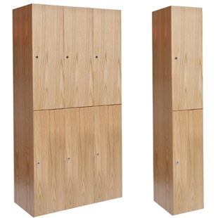 All-Wood Club Lockers - Double Tier