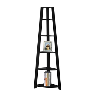 Transitional 5-Shelf Corner Etagere