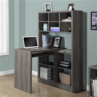 Reclaimed Wood-Look Corner Desk