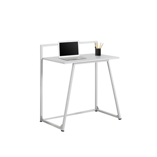 Angled Computer Desk for Children - White Metal