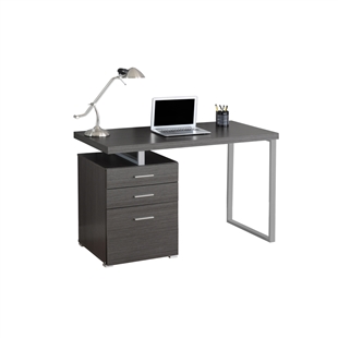 3-Drawer Modern Reclaimed Gray Computer Desk