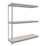 Lyon Gray 24"d 3-Shelf Double Rivet Shelving Add-On Units