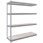 Lyon Gray 24"d 4-Shelf Double Rivet Shelving Add-On Units