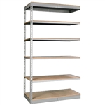 Lyon 12"d 6-Shelf Single Rivet Shelving Add-On Units - Gray