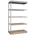 Lyon 24"d 5-Shelf Single Rivet Shelving Add-On Units - Gray