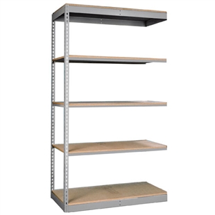 Lyon 24"d 5-Shelf Single Rivet Shelving Add-On Units - Gray