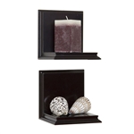 Two piece wall sconce set in espresso