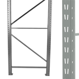 Double Slotted Pallet Rack Upright Frames