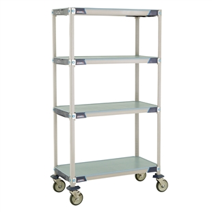 MetroMax i 4-Shelf Stem Caster Carts w/ Solid Mats