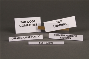 Open-Edge Top-Loader Label Holders - 50pk