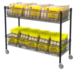 Double-Wide Basket Cart