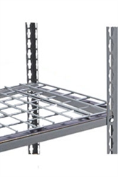 Heavy Duty Double Rivet Boltless Shelves sold individually to increase storage capacity of existing units- 3" wire mesh decking included.